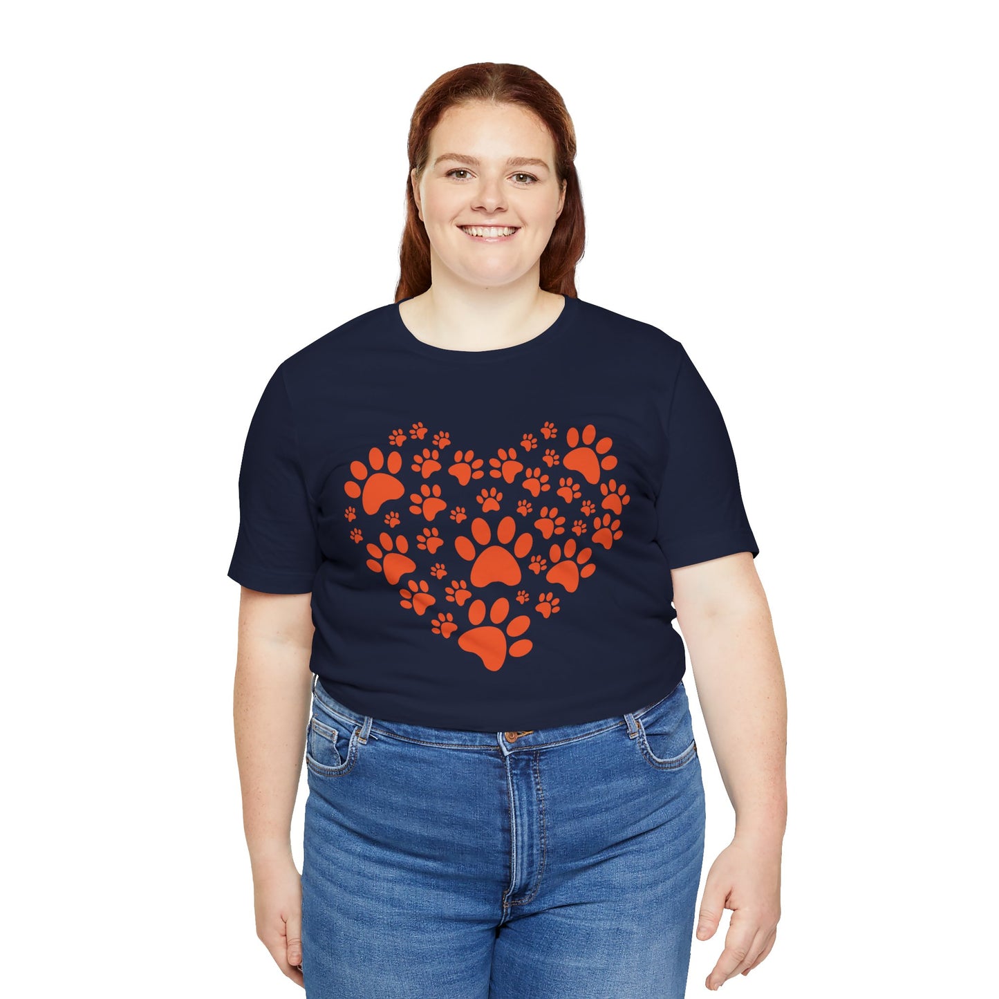 Dog Paw Heart Shirt – Dog Lover Paw Print Heart Tee
