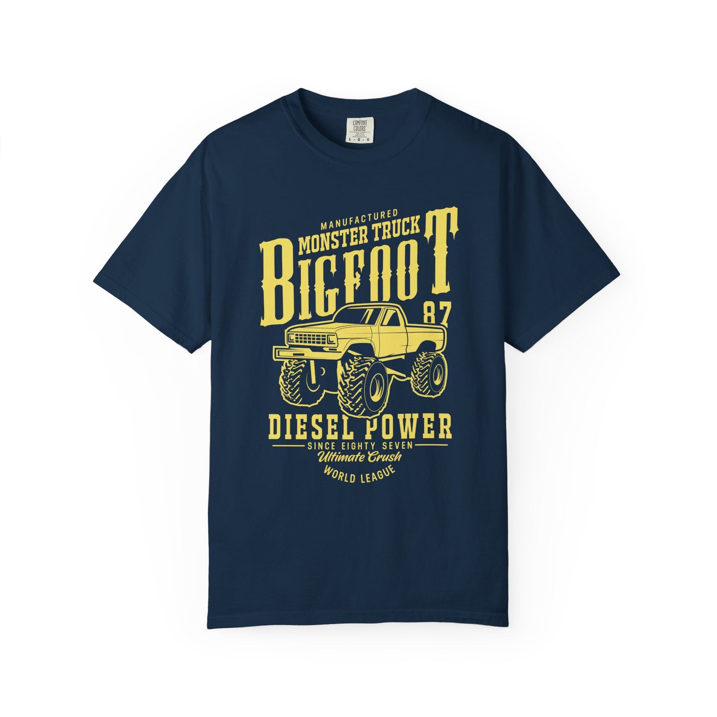 Bigfoot Monster Truck T-Shirt | Unisex Garment-Dyed Tee, Vintage Style Shirt, Perfect for Truck Lovers, Birthday Gift, Outdoor Adventures