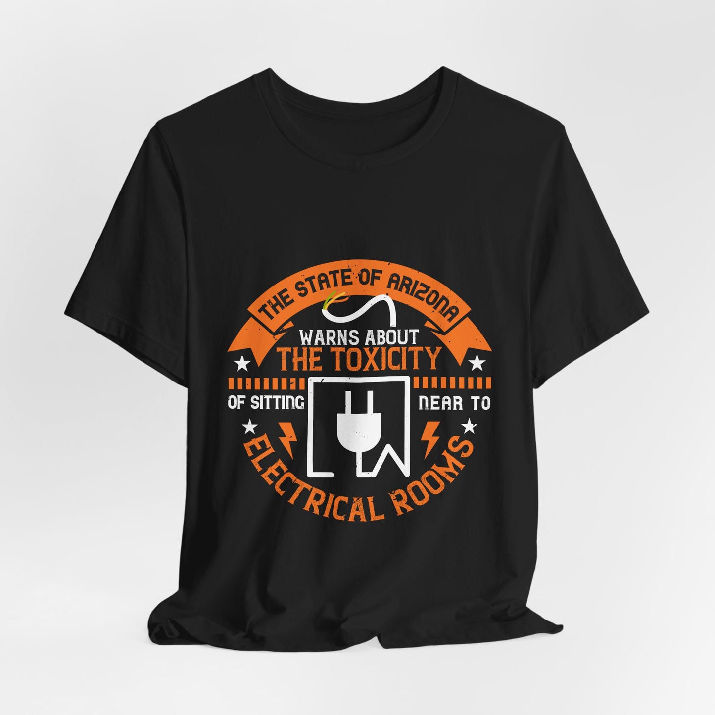 Funny Electrician Shirt – Toxicity Warning Electrical Room Humor T-Shirt