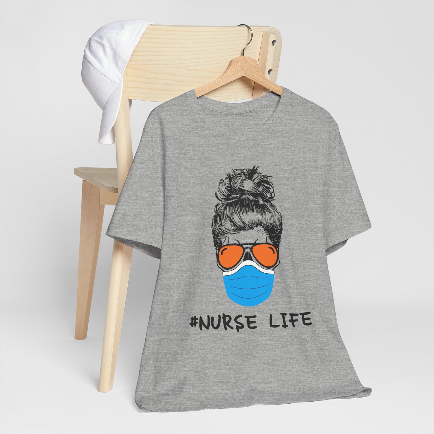 Nurse Life Shirt – Funny Messy Bun Nurse Graphic Tee for Healthcare Workers