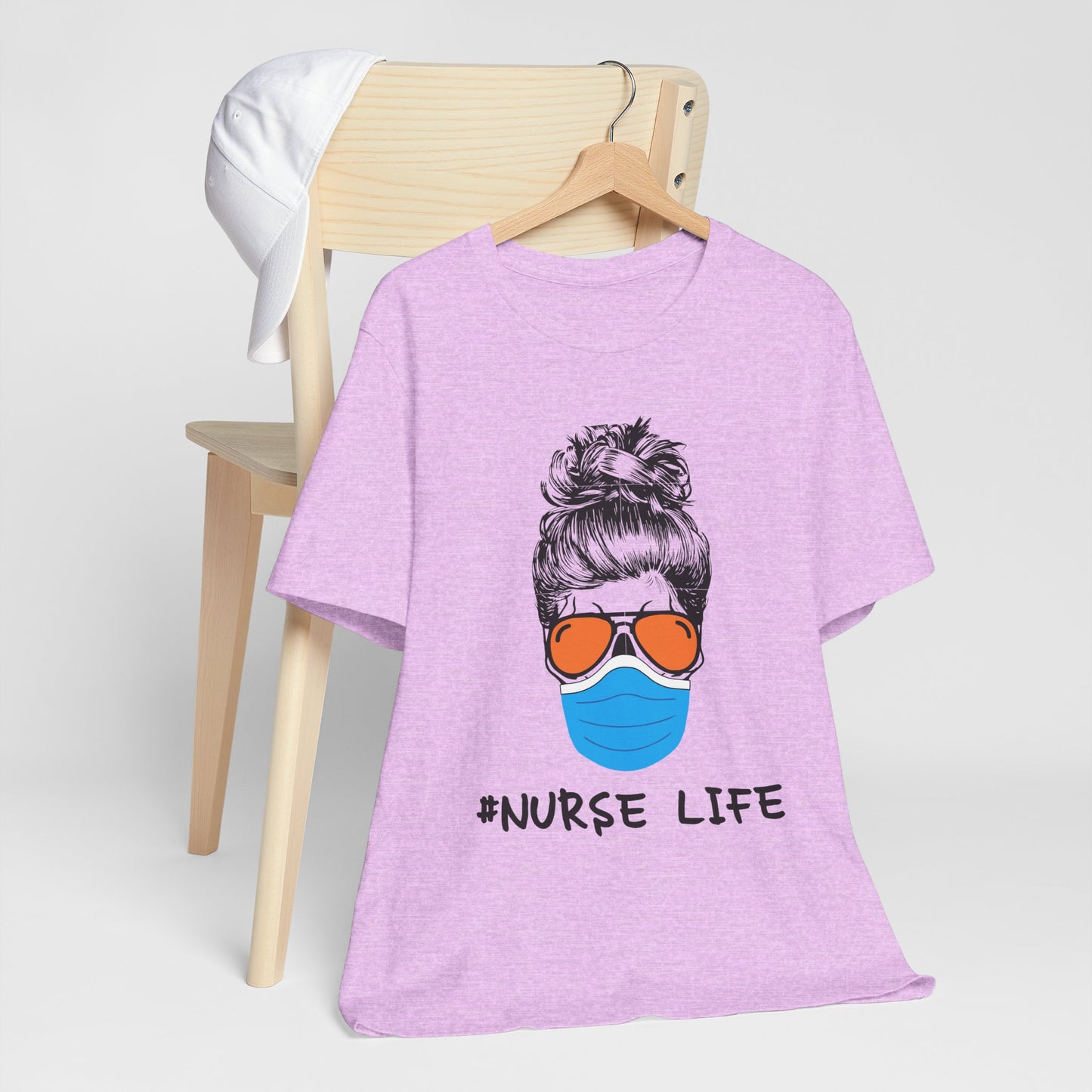 Nurse Life Shirt – Funny Messy Bun Nurse Graphic Tee for Healthcare Workers