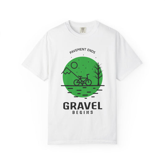 Adventurous Gravel Cycling T-shirt | Unisex Garment-Dyed Tee | Outdoor Fun | Cycling Gift | Adventure Apparel | Eco-Friendly Fashion