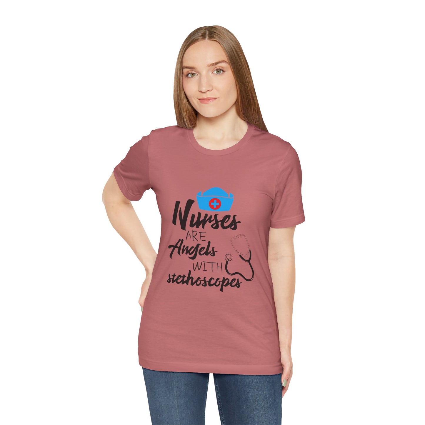 Nurses Are Angels with Stethoscopes Shirt – Nurse Appreciation Graphic Tee