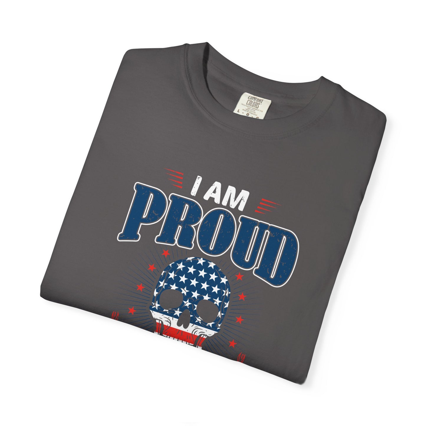 Patriotic Graphic T-shirt - I Am Proud American, Unisex Tee for Independence Day, Memorial Day, Veterans Day, Casual Wear