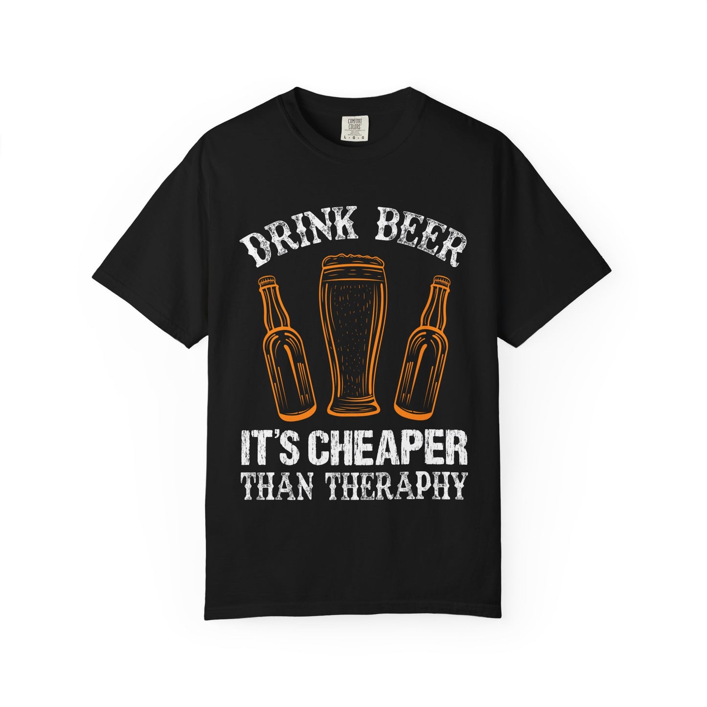 "Drink Beer – It’s Cheaper Than Therapy" Funny T-Shirt 🍻😂