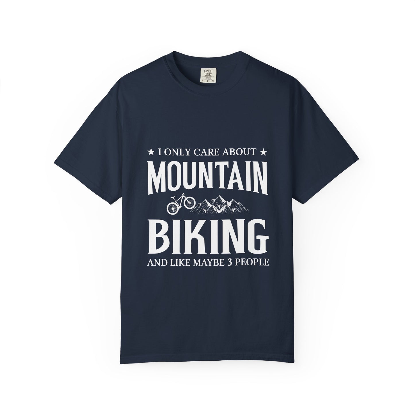 Mountain Biking T-Shirt, Unisex Garment-Dyed Tee, Gifts for Cyclists, Outdoor Adventure Shirt, Casual Wear