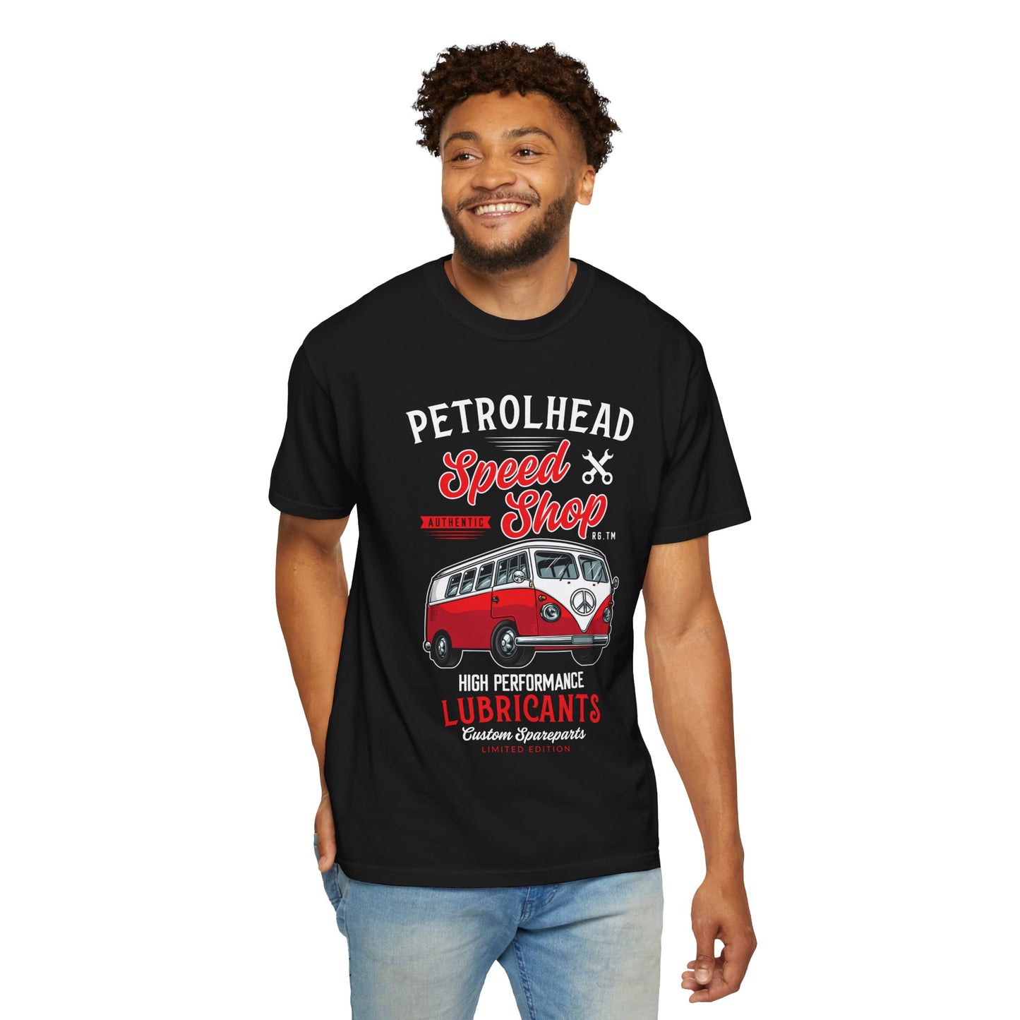 Petrolhead Speed Shop T-Shirt | Unisex Garment-Dyed Tee, Vintage Car Lovers, Automotive Gifts, Summer Casual Wear, Unique Graphic Shirt