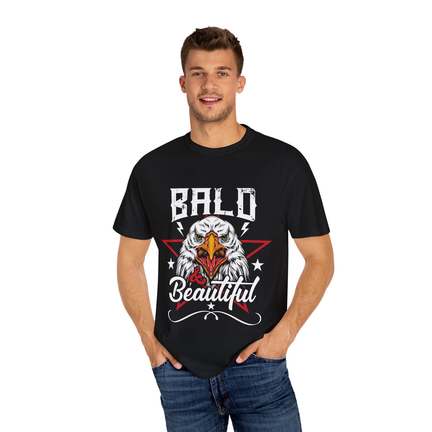 Bald & Beautiful Patriotic Eagle T-Shirt – For Bald Legends with Bold Energy