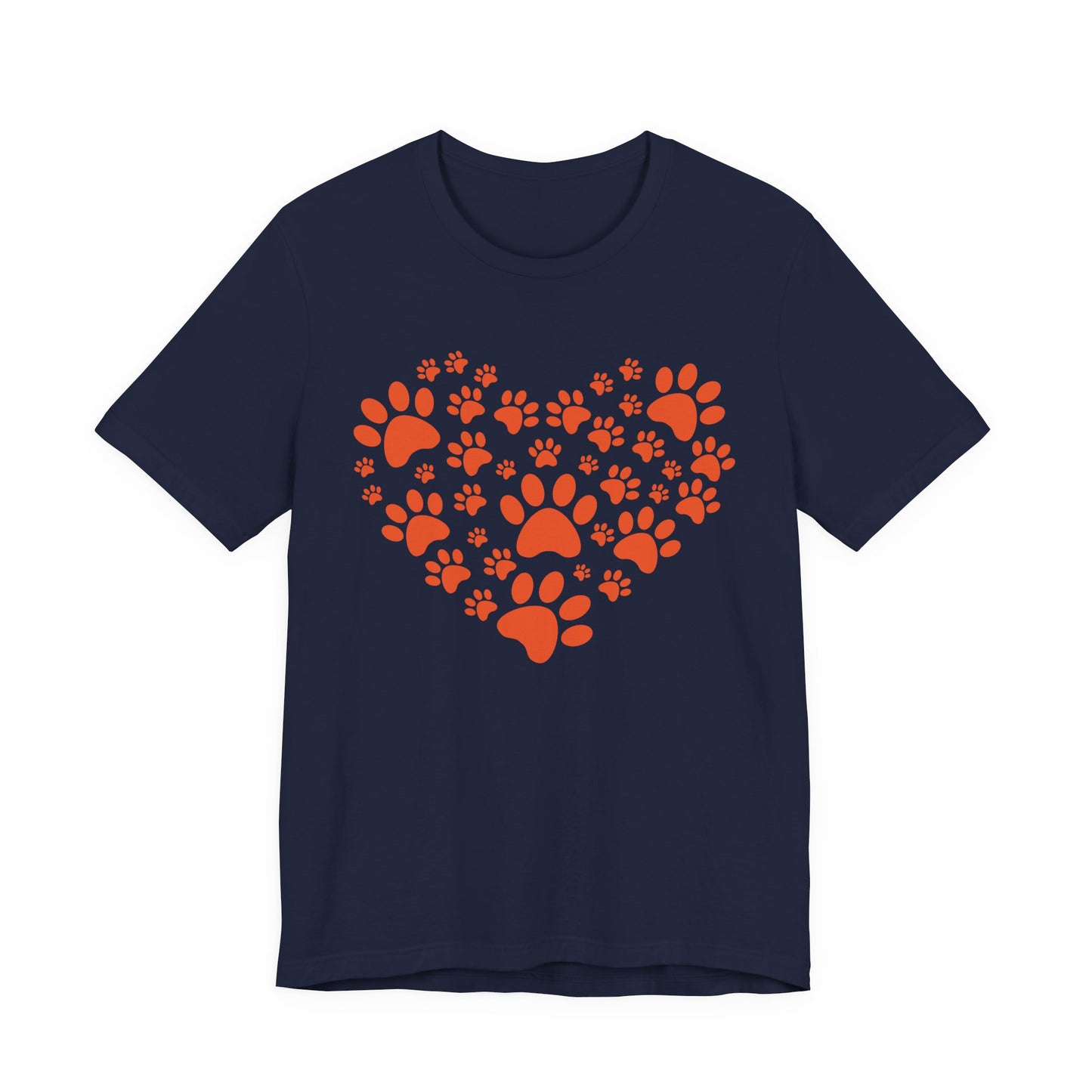 Dog Paw Heart Shirt – Dog Lover Paw Print Heart Tee