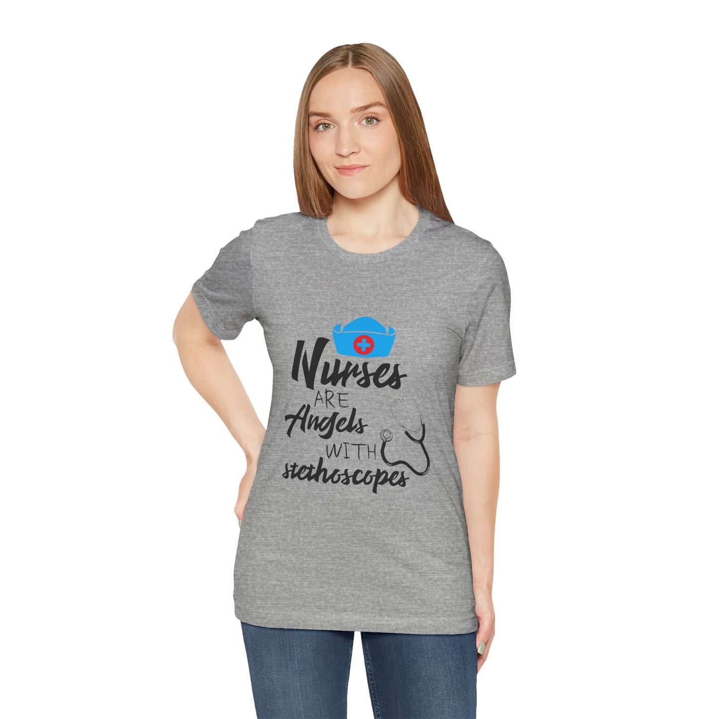 Nurses Are Angels with Stethoscopes Shirt – Nurse Appreciation Graphic Tee