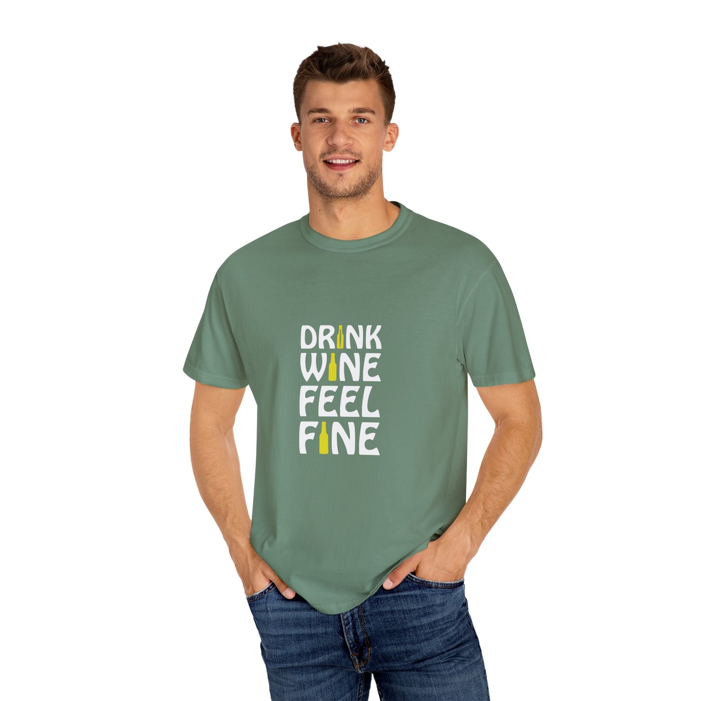 Drink Wine Feel Fine Shirt – Funny Wine Lover T-Shirt, Chill Vibes Graphic Tee