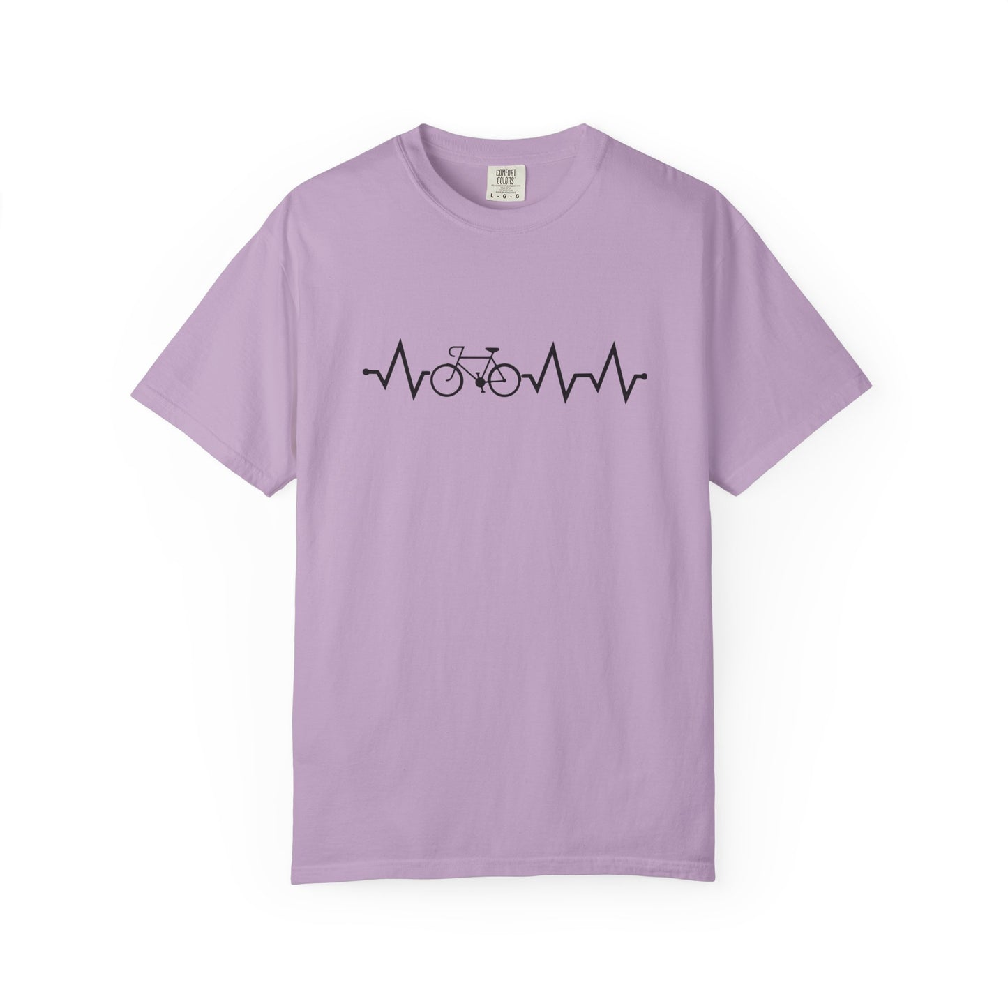 Heartbeats & Bicycles Tee: Unisex Garment-Dyed T-Shirt for Cycling Enthusiasts, Gifts for Cyclists, Casual Yoga Shirt, Fitness Apparel