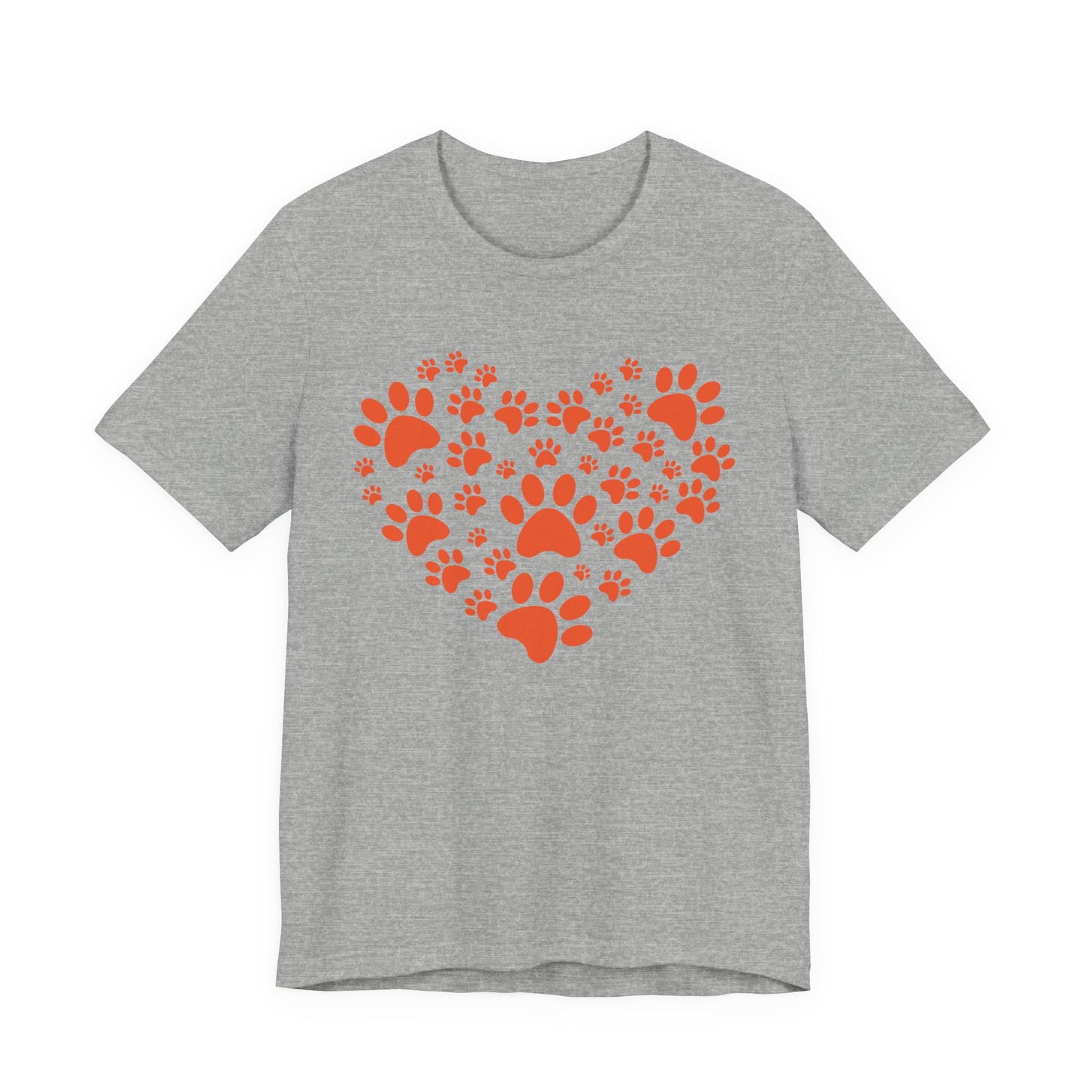 Dog Paw Heart Shirt – Dog Lover Paw Print Heart Tee
