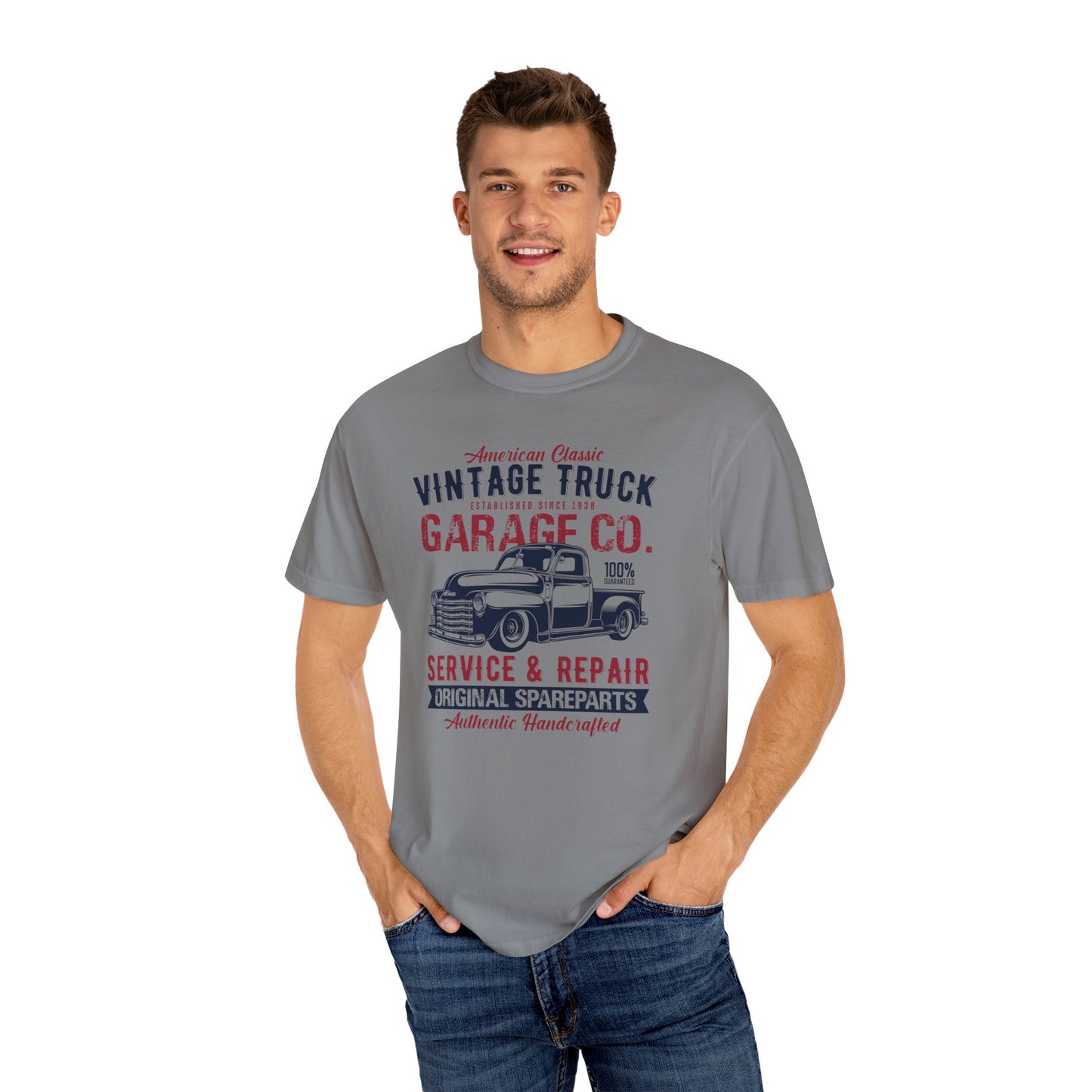 Vintage Truck Garage T-Shirt - Classic Auto Enthusiast Tee, Gift for Dad, Retro Style Shirt, Car Show Apparel, Automotive Lover's Outfit