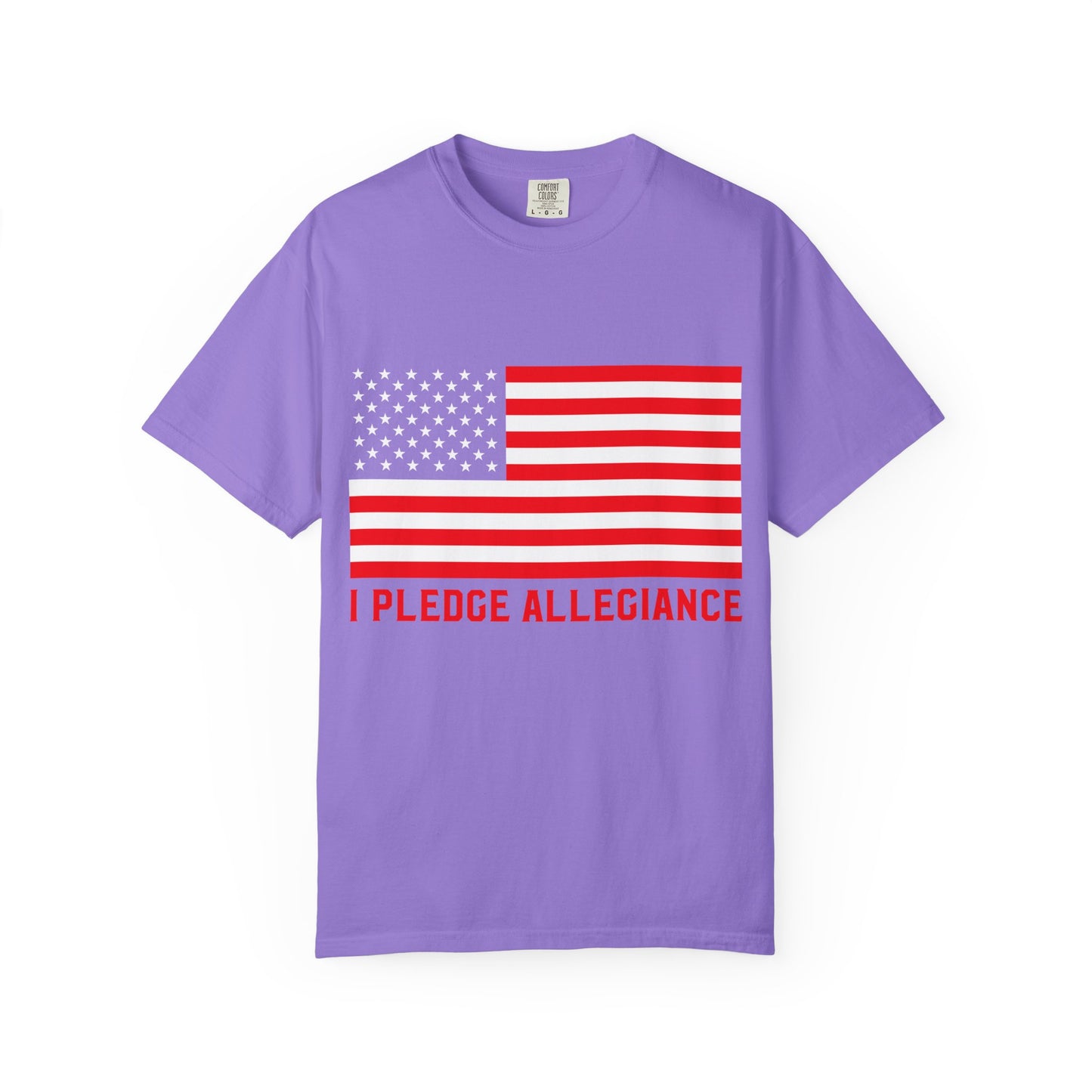 Patriotic Unisex T-Shirt, Casual Wear, Independence Day, Gift for Veterans, Stylish Tee with 'I Pledge Allegiance' Design