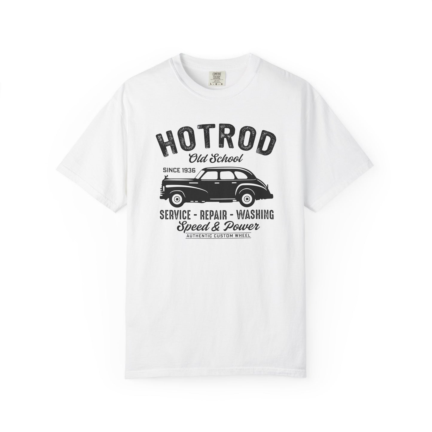Vintage Hot Rod T-Shirt, Unisex Garment-Dyed Tee, Car Enthusiast Apparel, Retro Vehicle Shirt, Classic Car Lover Gift