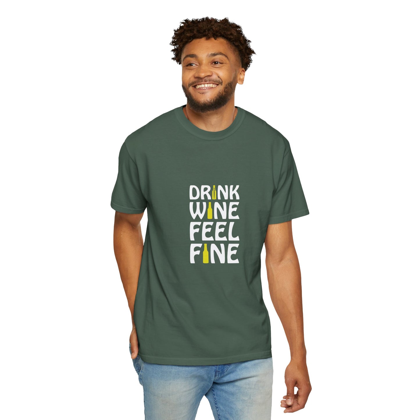 Drink Wine Feel Fine Shirt – Funny Wine Lover T-Shirt, Chill Vibes Graphic Tee