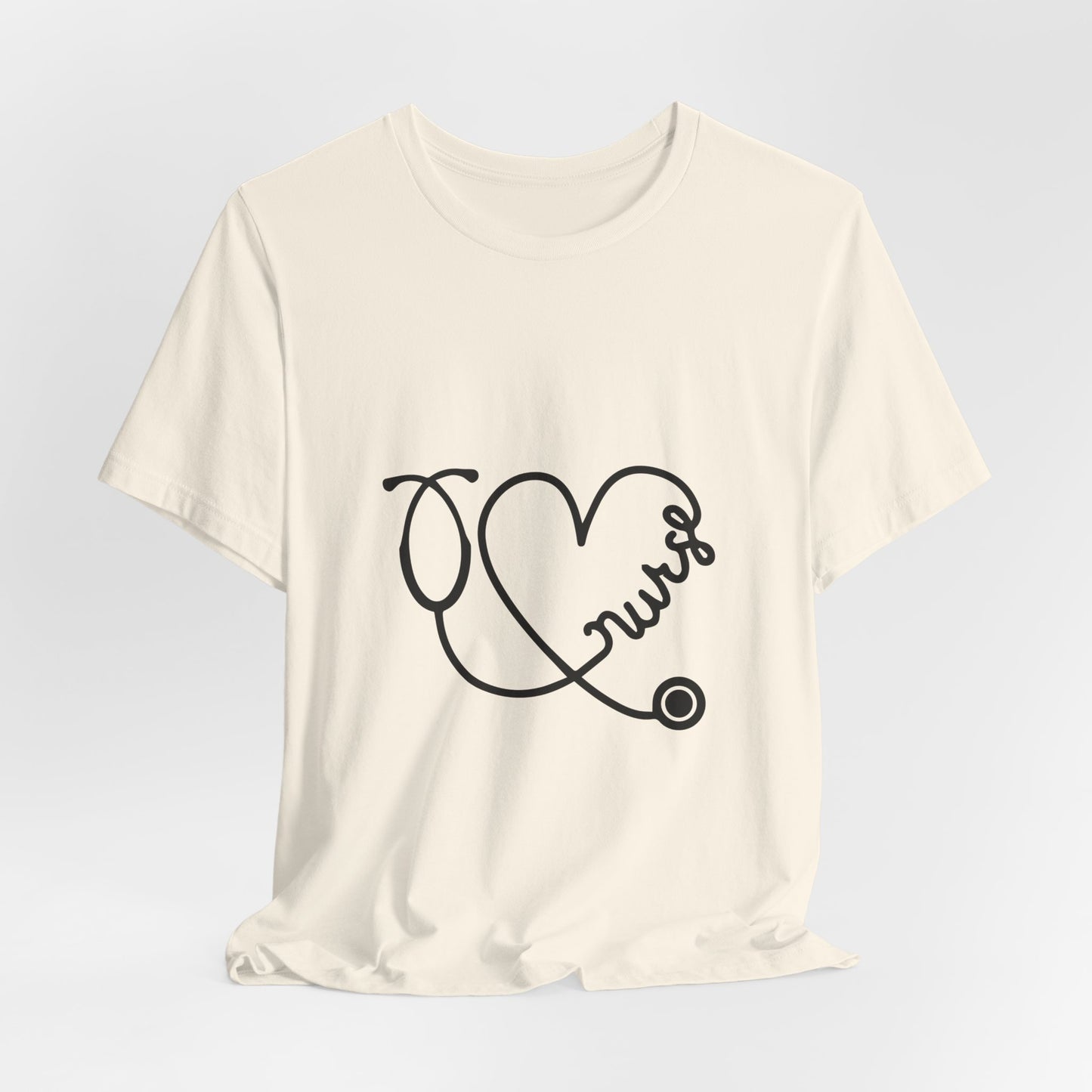Nurse Heart Stethoscope T-Shirt — Cute Medical Gift Tee for Nurses