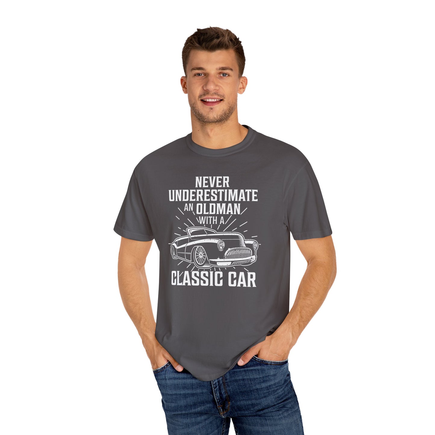 Classic Car Enthusiast T-Shirt, Unisex Garment-Dyed T-Shirt, Vintage Car Lover Gift, Father's Day Tee, Automotive Humor Shirt