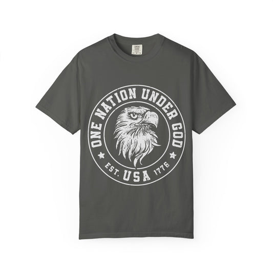 Patriotic Eagle T-Shirt, Unisex Garment-Dyed Tee for Memorial Day or Independence Day, Outdoor Adventure Apparel, Vintage Graphic Tee, [...]