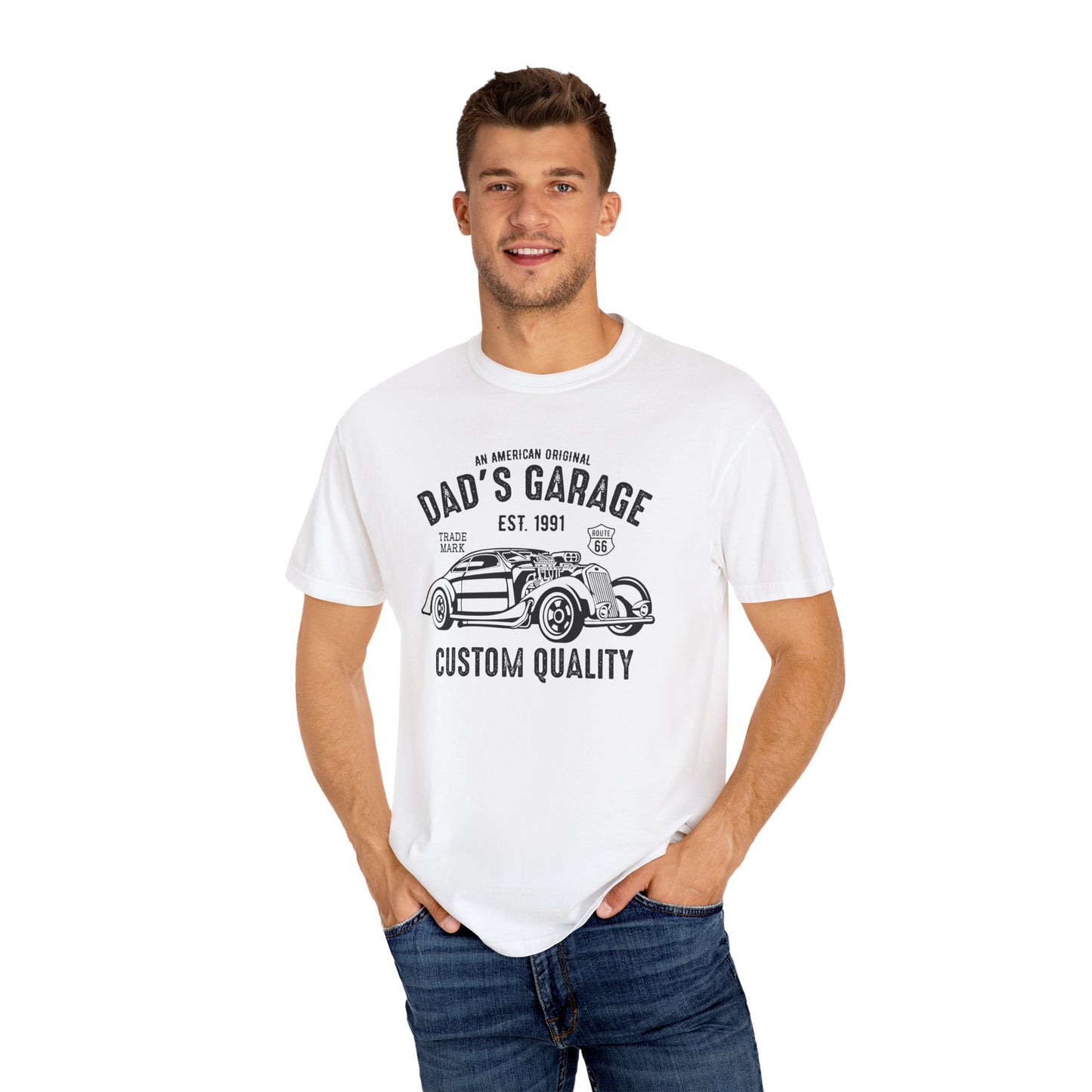Vintage Dad's Garage T-Shirt, Gift for Car Enthusiasts, Father's Day Tee, Unisex Graphic Tee, Custom Quality Shirt, Casual Wear