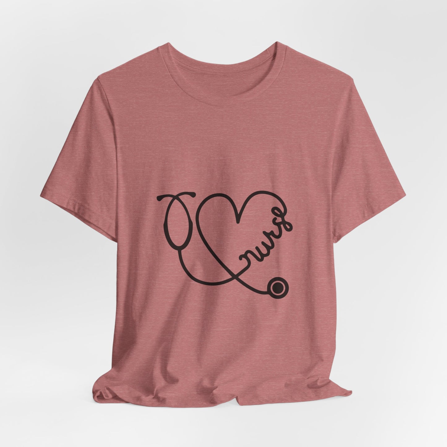 Nurse Heart Stethoscope T-Shirt — Cute Medical Gift Tee for Nurses