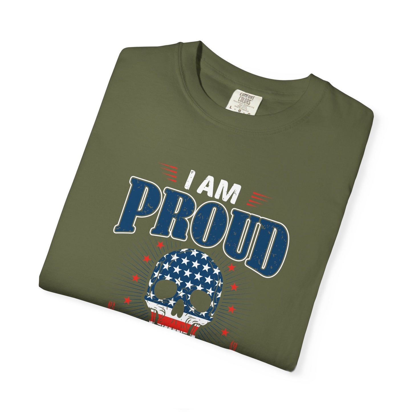 Patriotic Graphic T-shirt - I Am Proud American, Unisex Tee for Independence Day, Memorial Day, Veterans Day, Casual Wear