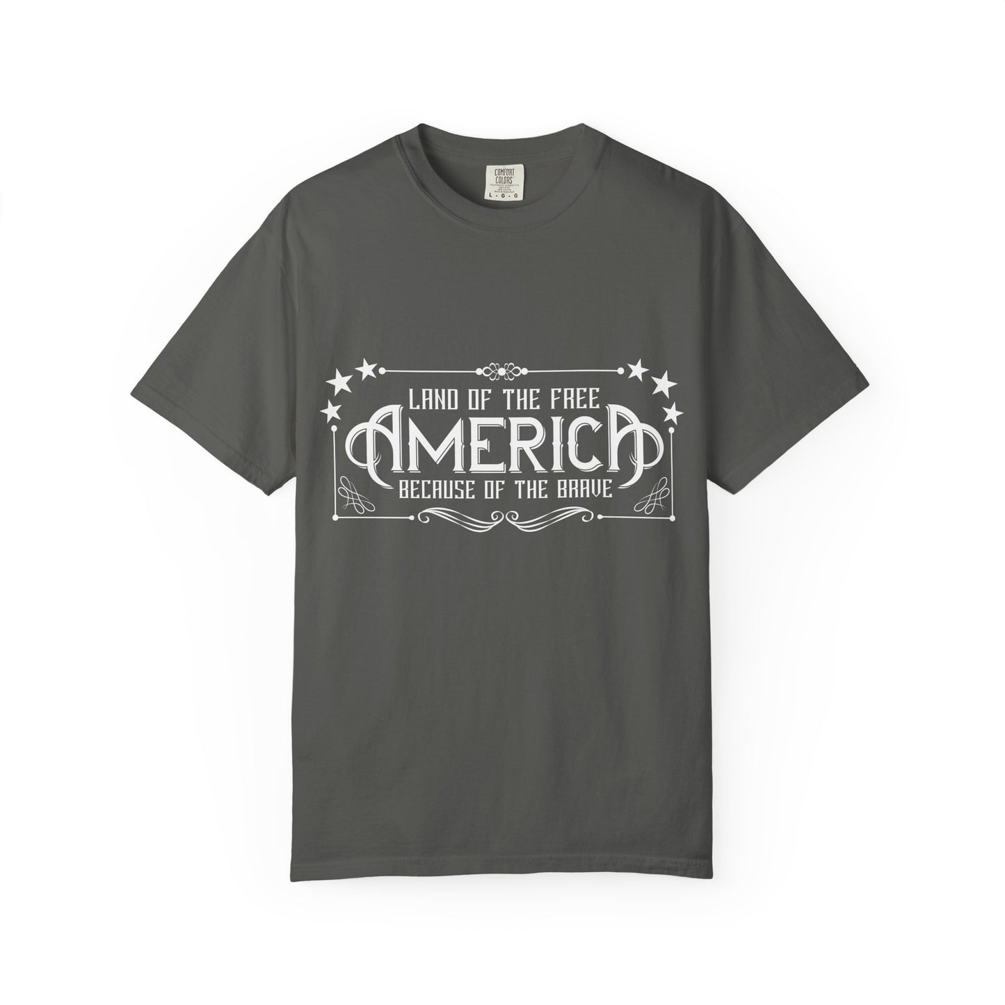 Patriotic Graphic T-Shirt - Land of the Free, Unisex Tee for Independence Day, Memorial Day, Veterans Day, Casual Wear, Gift Idea