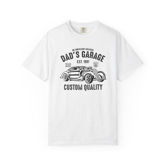 Vintage Dad's Garage T-Shirt, Gift for Car Enthusiasts, Father's Day Tee, Unisex Graphic Tee, Custom Quality Shirt, Casual Wear