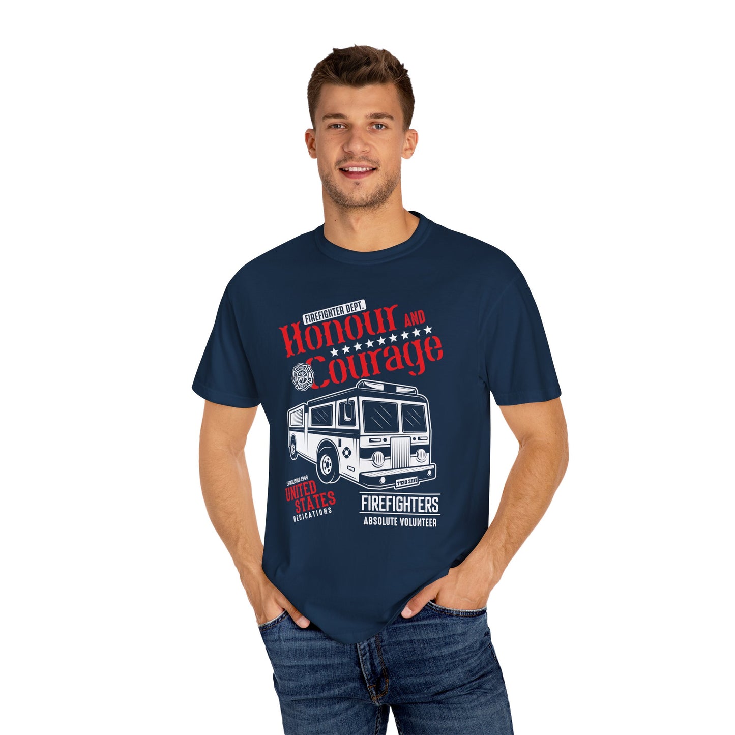 Honor and Courage Firefighter T-shirt, Unisex Shirt, Firefighter Gift, Volunteer Appreciation, Casual Wear, Memorial Gift