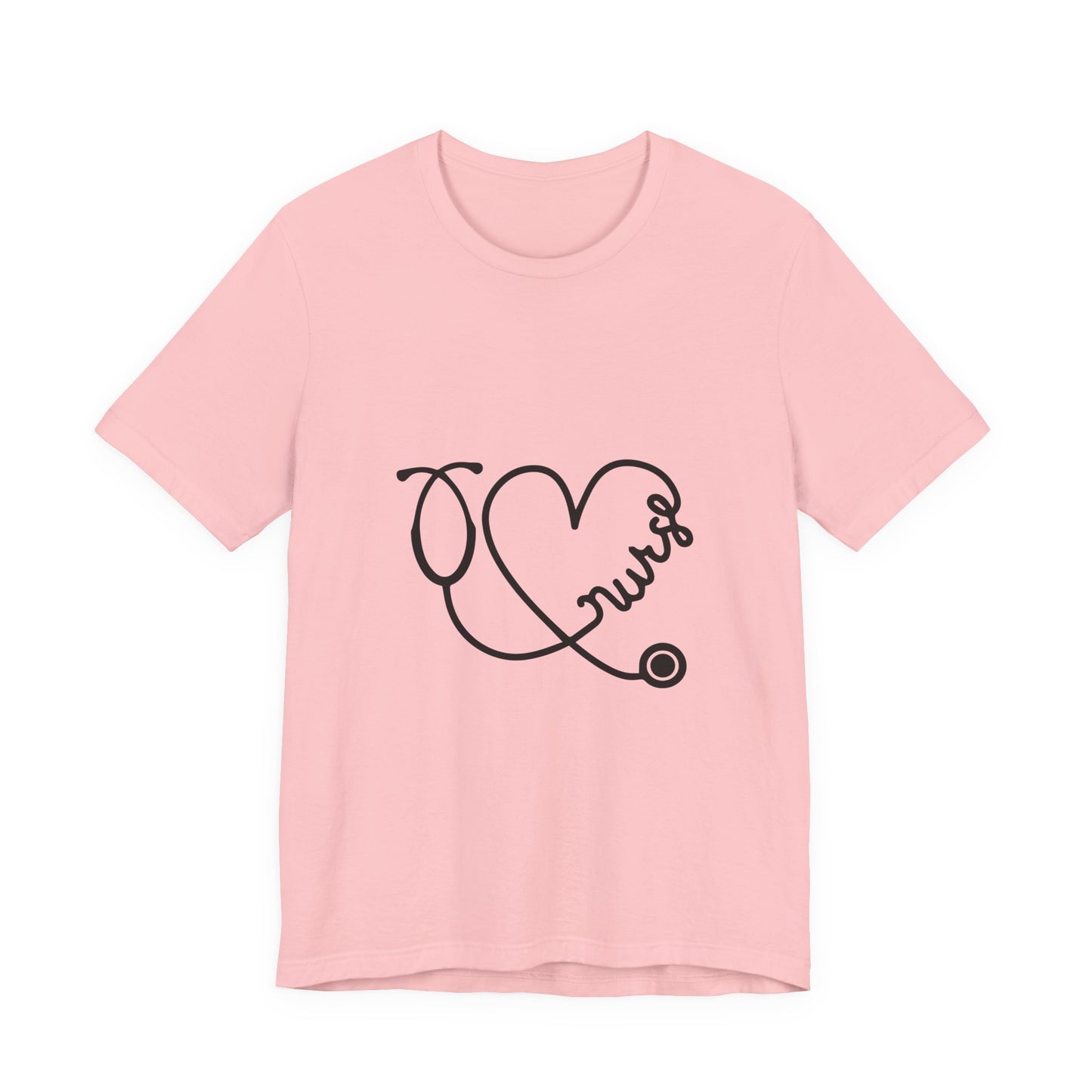 Nurse Heart Stethoscope T-Shirt — Cute Medical Gift Tee for Nurses