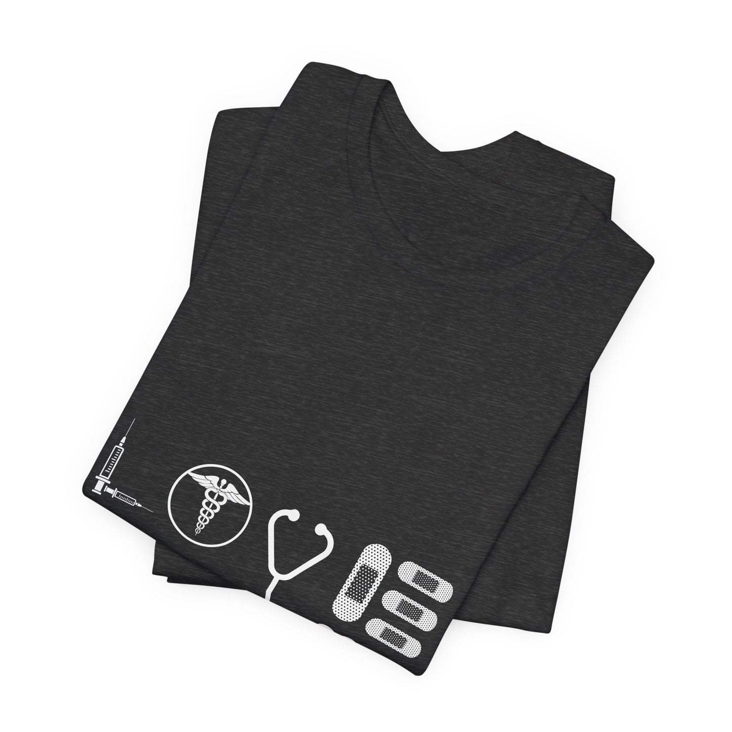 Nurse Medical Icons Shirt – Stethoscope Syringe Healthcare Graphic Tee