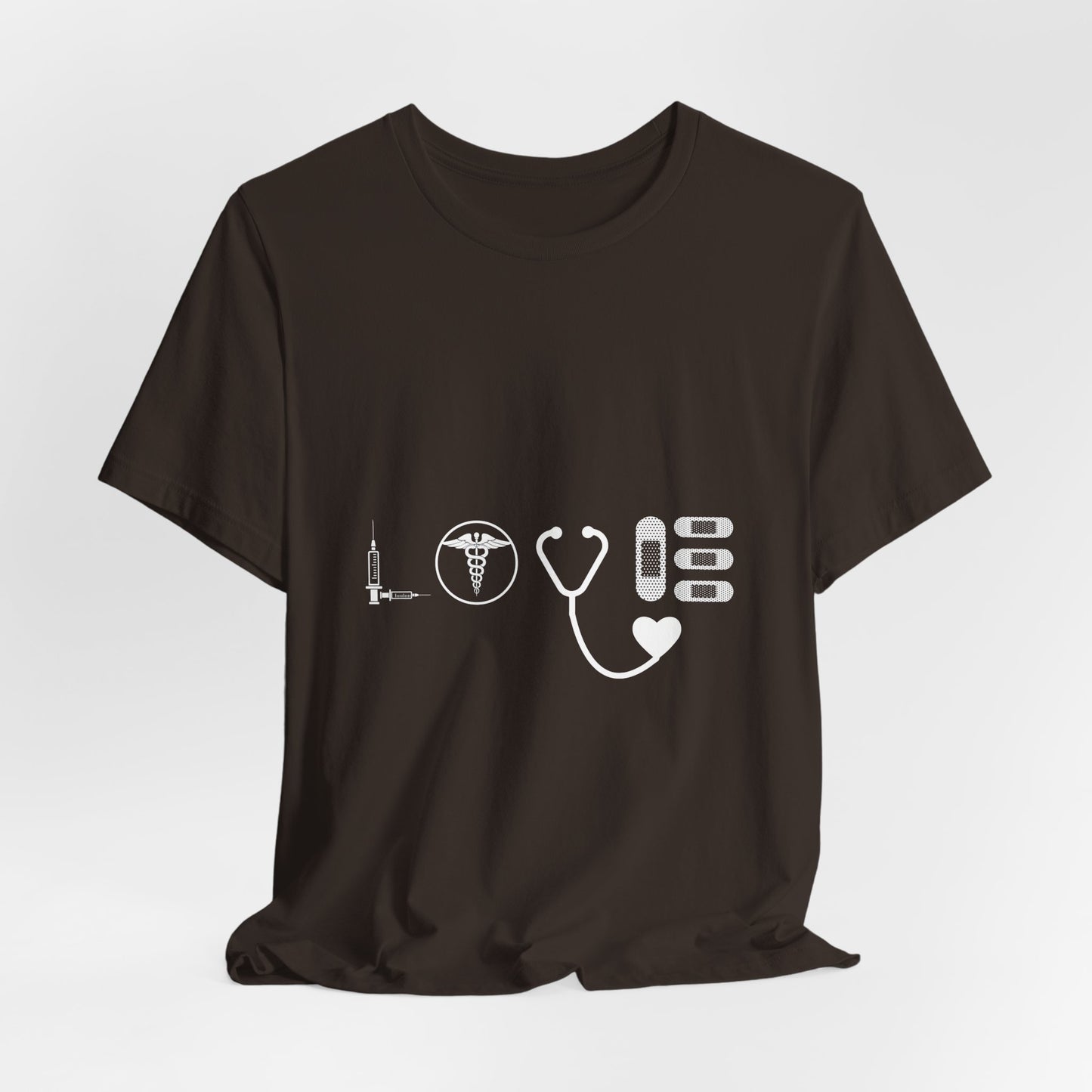 Nurse Medical Icons Shirt – Stethoscope Syringe Healthcare Graphic Tee