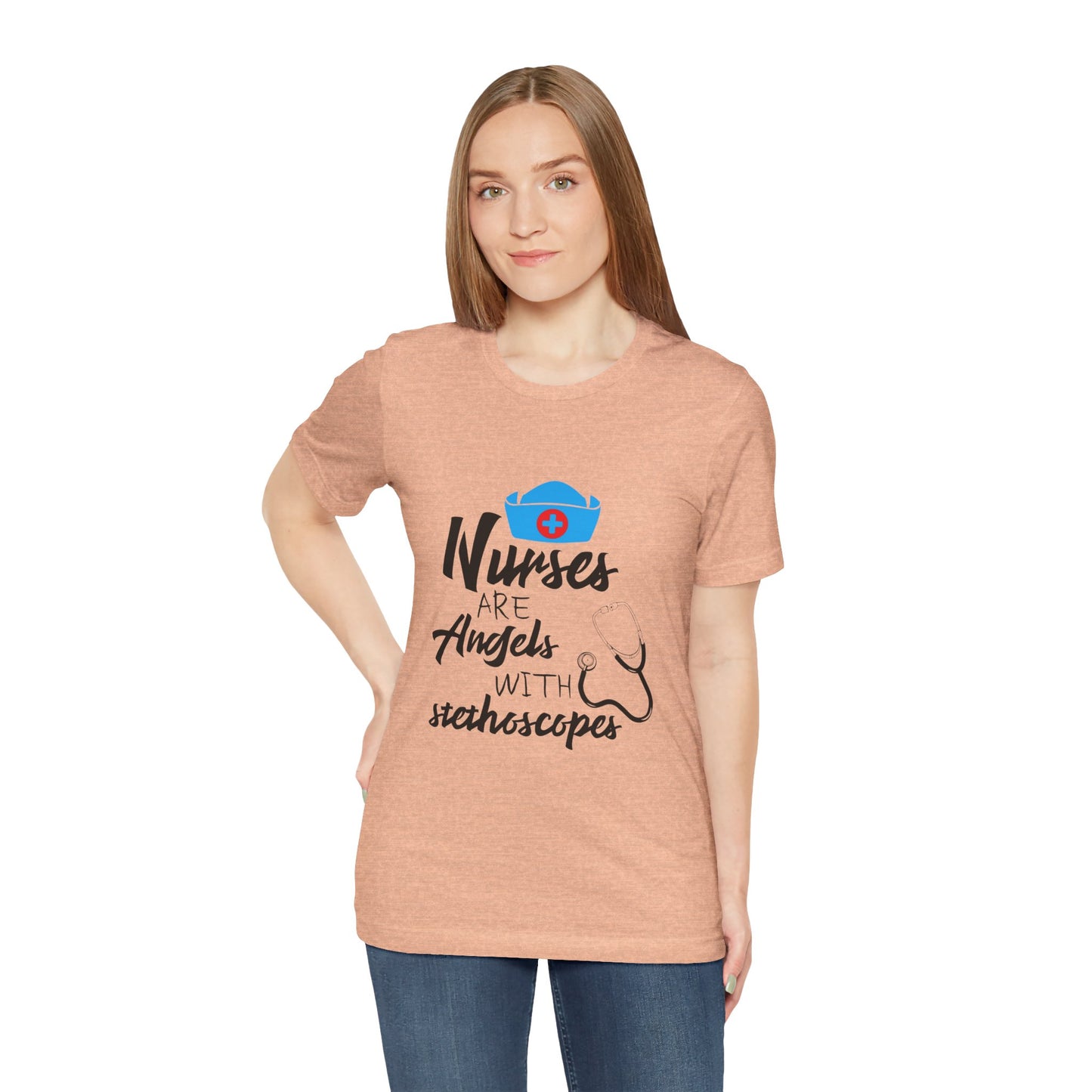 Nurses Are Angels with Stethoscopes Shirt – Nurse Appreciation Graphic Tee
