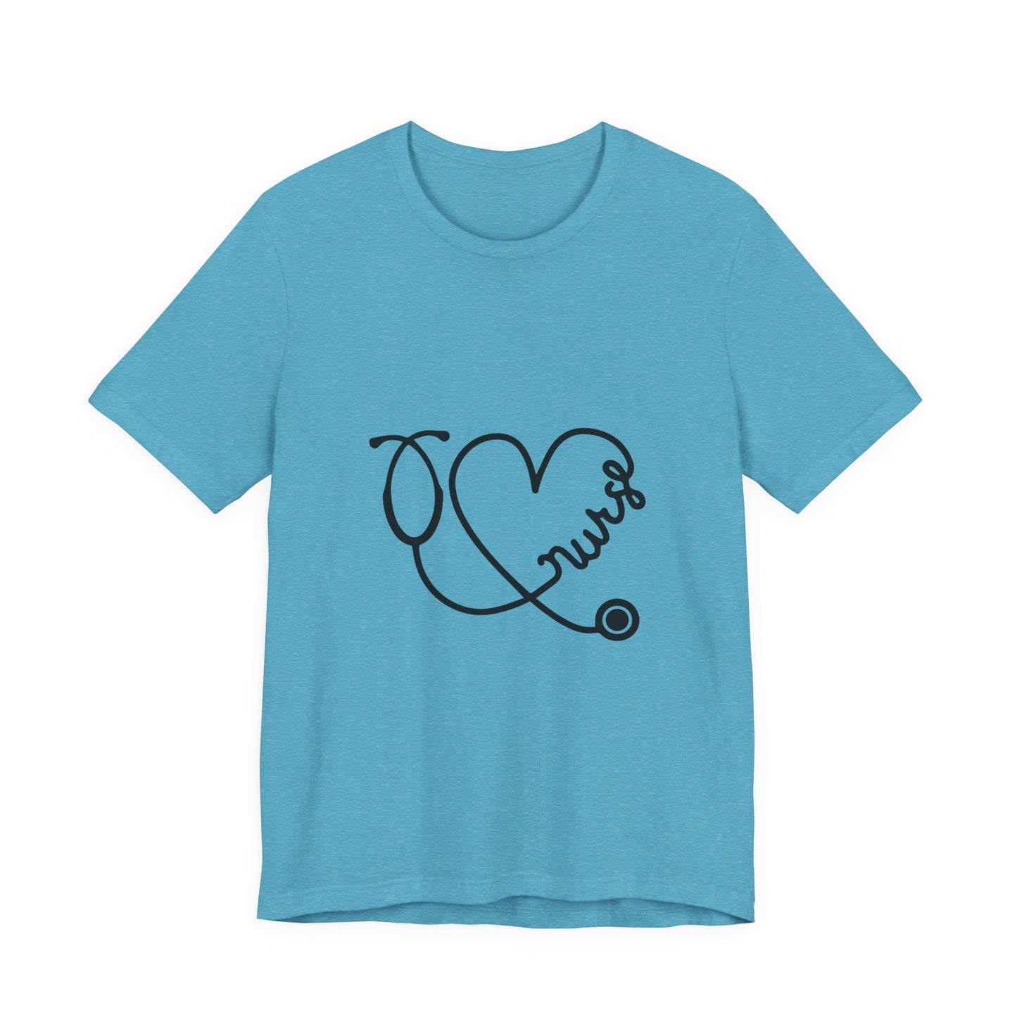 Nurse Heart Stethoscope T-Shirt — Cute Medical Gift Tee for Nurses