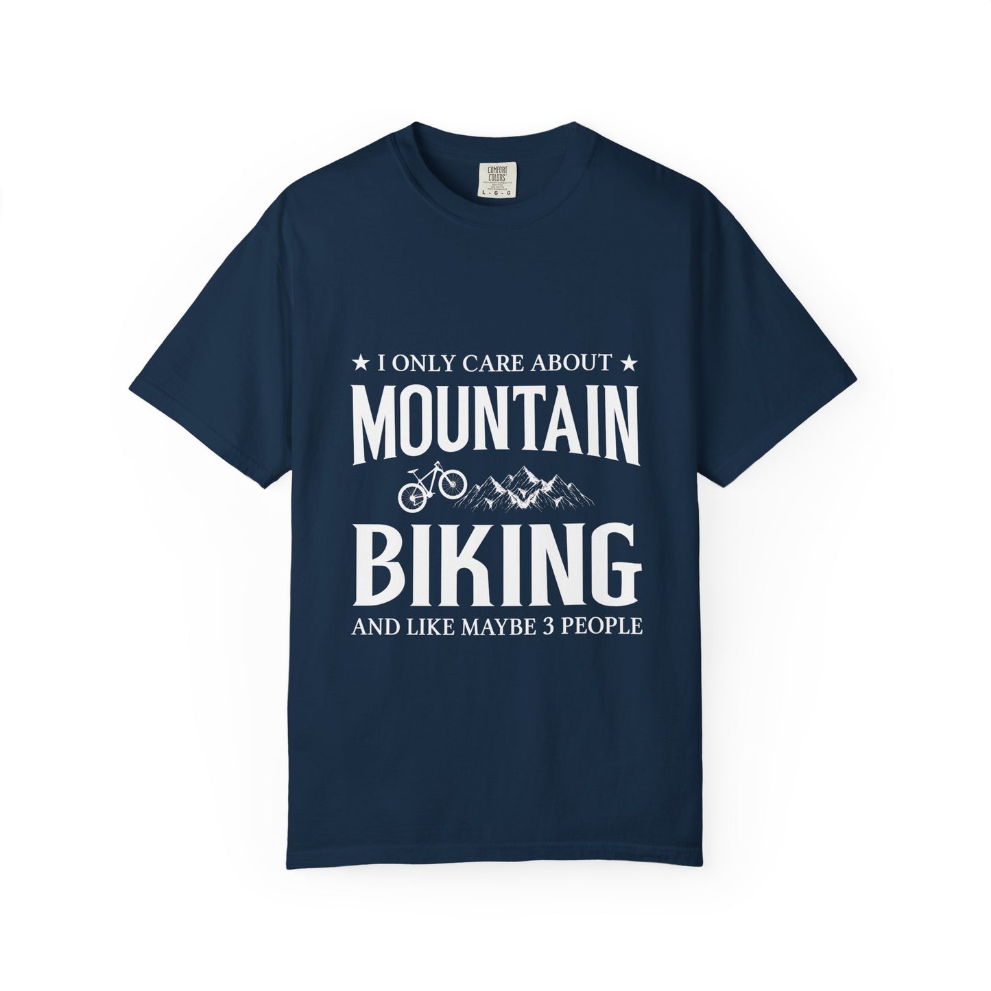 Mountain Biking T-Shirt, Unisex Garment-Dyed Tee, Gifts for Cyclists, Outdoor Adventure Shirt, Casual Wear
