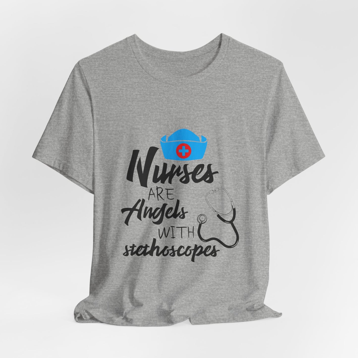 Nurses Are Angels with Stethoscopes Shirt – Nurse Appreciation Graphic Tee