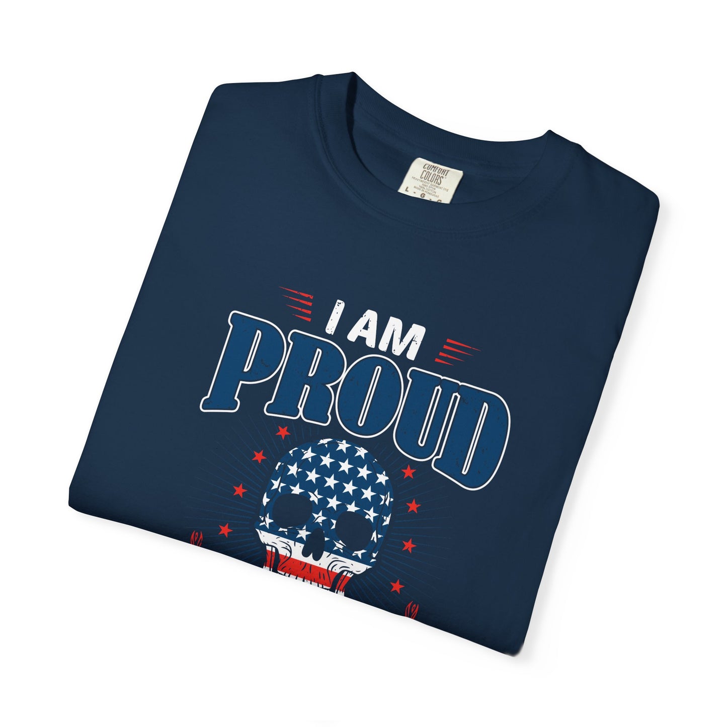 Patriotic Graphic T-shirt - I Am Proud American, Unisex Tee for Independence Day, Memorial Day, Veterans Day, Casual Wear