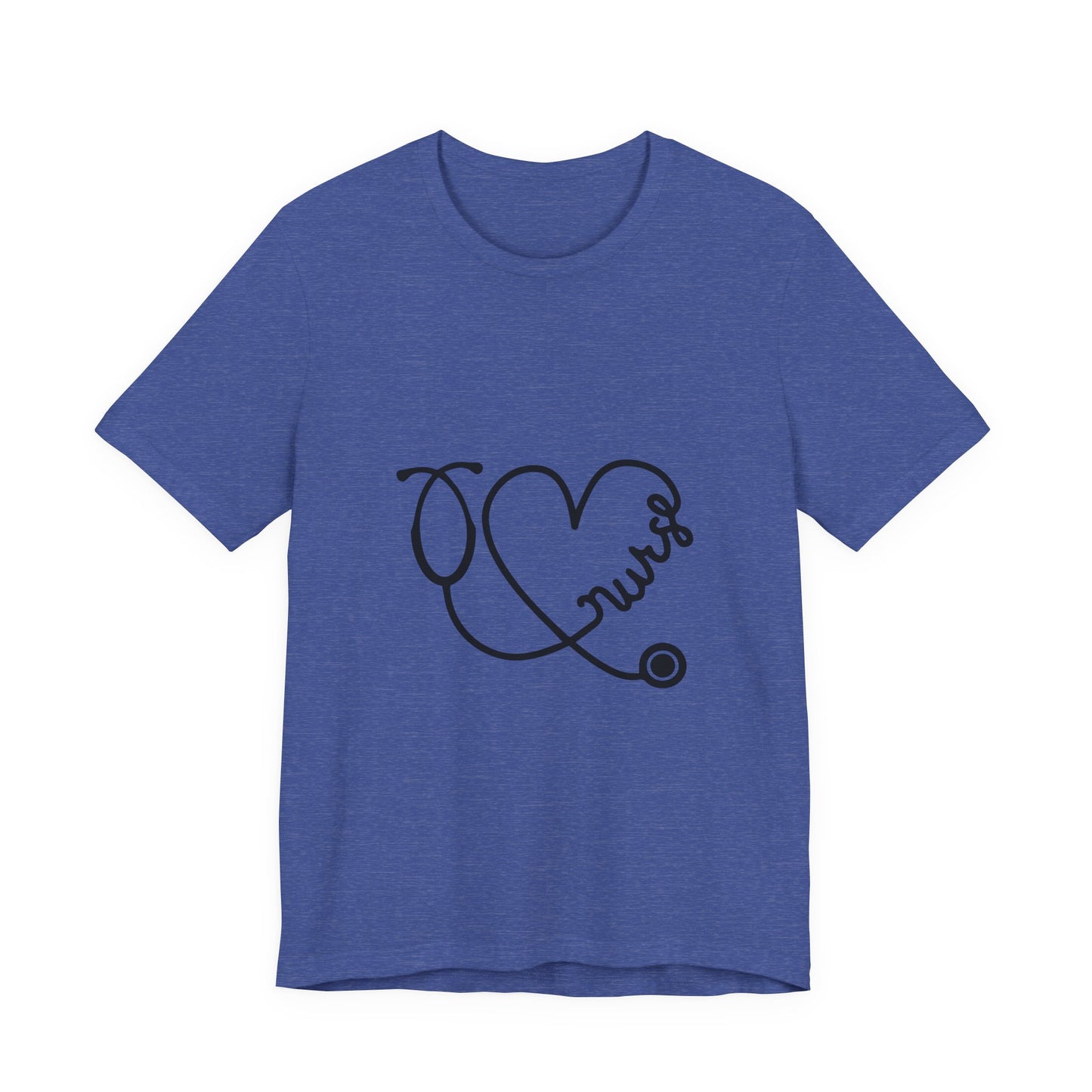 Nurse Heart Stethoscope T-Shirt — Cute Medical Gift Tee for Nurses