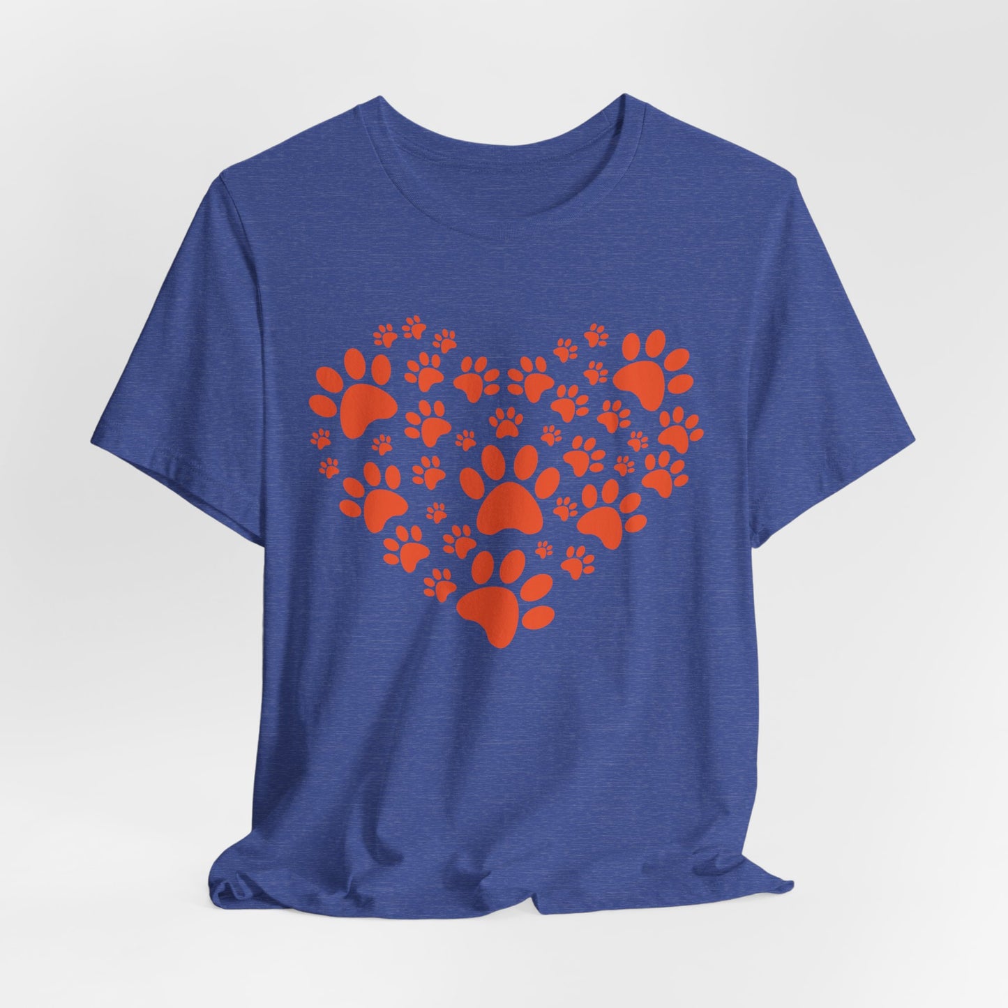 Dog Paw Heart Shirt – Dog Lover Paw Print Heart Tee
