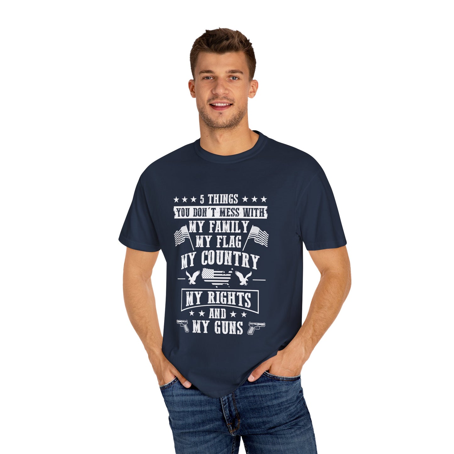 Patriotic Unisex T-Shirt, Family Rights Shirt, Gun Rights Tee, Independence Day Gift, 4th of July Apparel, American Flag Shirt