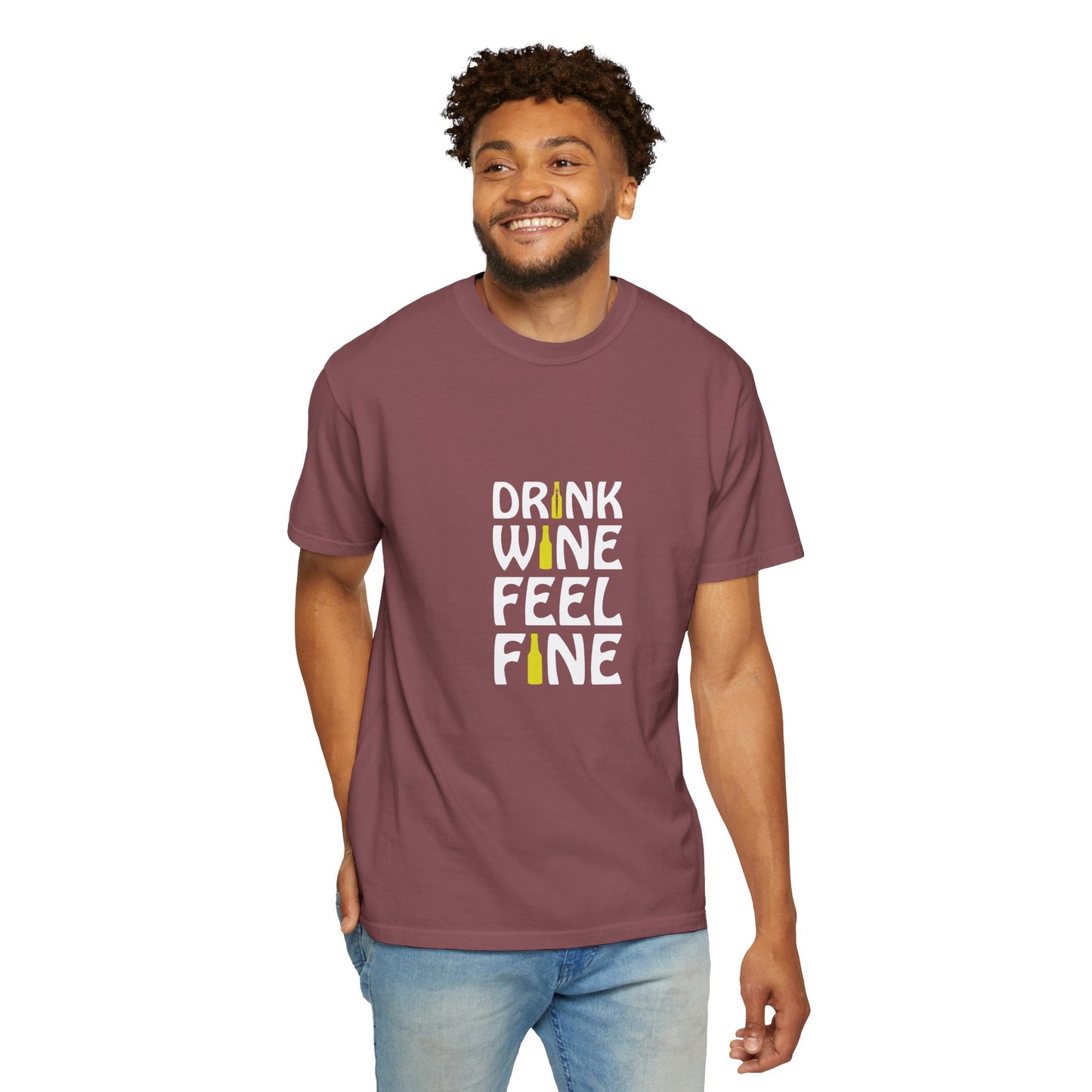 Drink Wine Feel Fine Shirt – Funny Wine Lover T-Shirt, Chill Vibes Graphic Tee