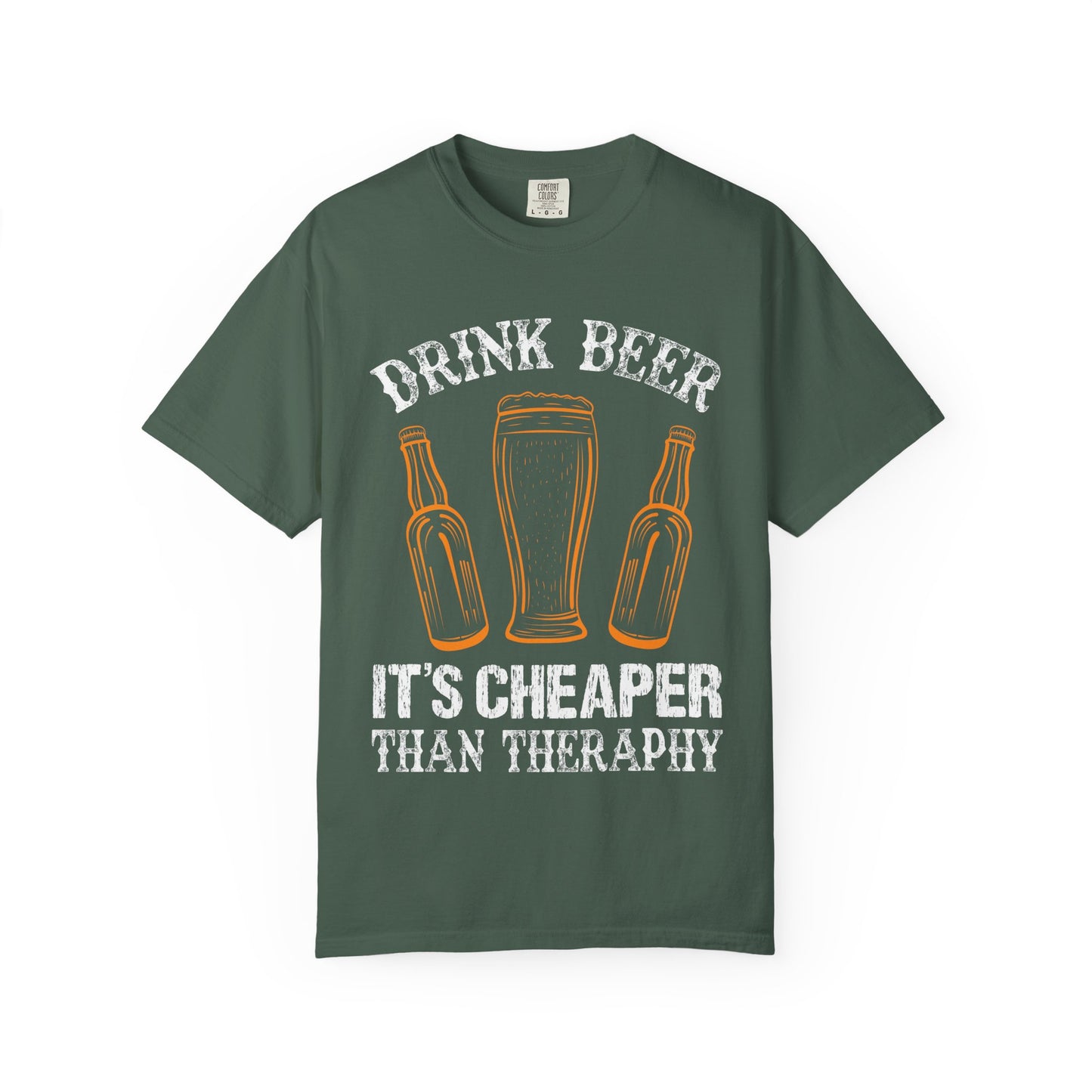 "Drink Beer – It’s Cheaper Than Therapy" Funny T-Shirt 🍻😂