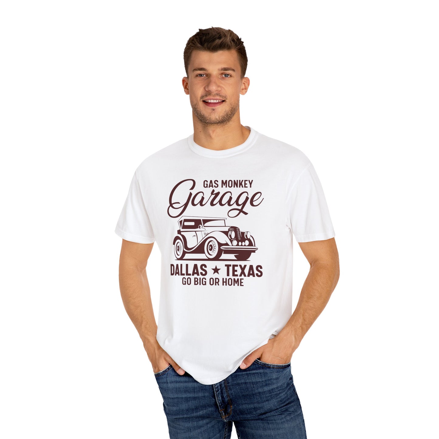 Gas Monkey Garage T-Shirt, Vintage Car Tee, Dallas Texas Shirt, Unisex Casual Wear, Go Big or Home Apparel