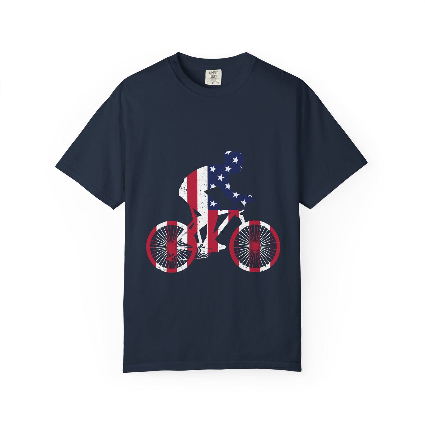 Patriotic Bicycle T-Shirt - Unisex Ride in Freedom Tee, Cycling Apparel, Independence Day Gift, Bike Lover Shirt, Americana Style