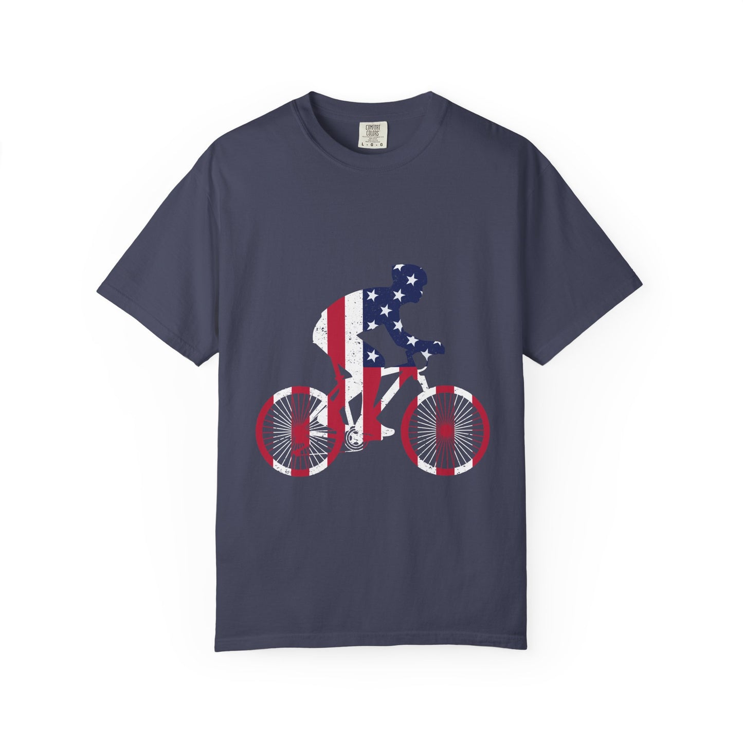 Patriotic Bicycle T-Shirt - Unisex Ride in Freedom Tee, Cycling Apparel, Independence Day Gift, Bike Lover Shirt, Americana Style