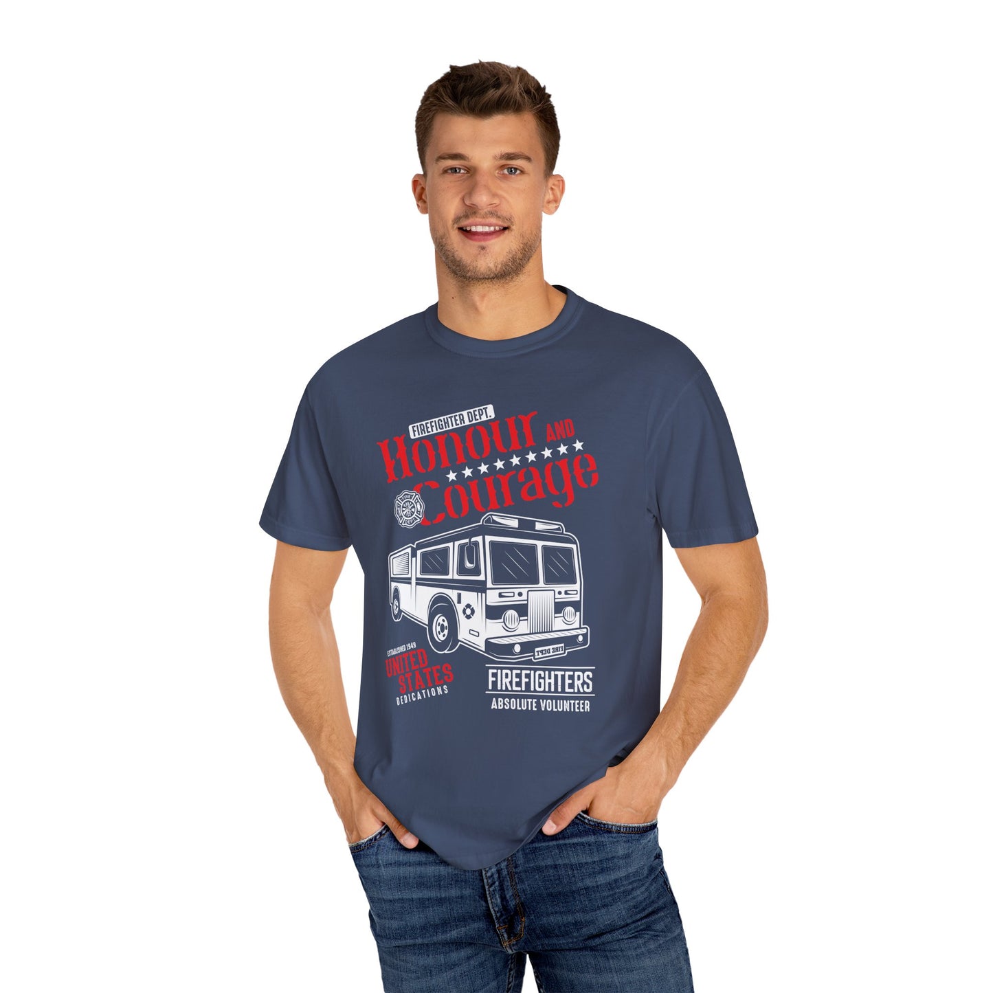Honor and Courage Firefighter T-shirt, Unisex Shirt, Firefighter Gift, Volunteer Appreciation, Casual Wear, Memorial Gift