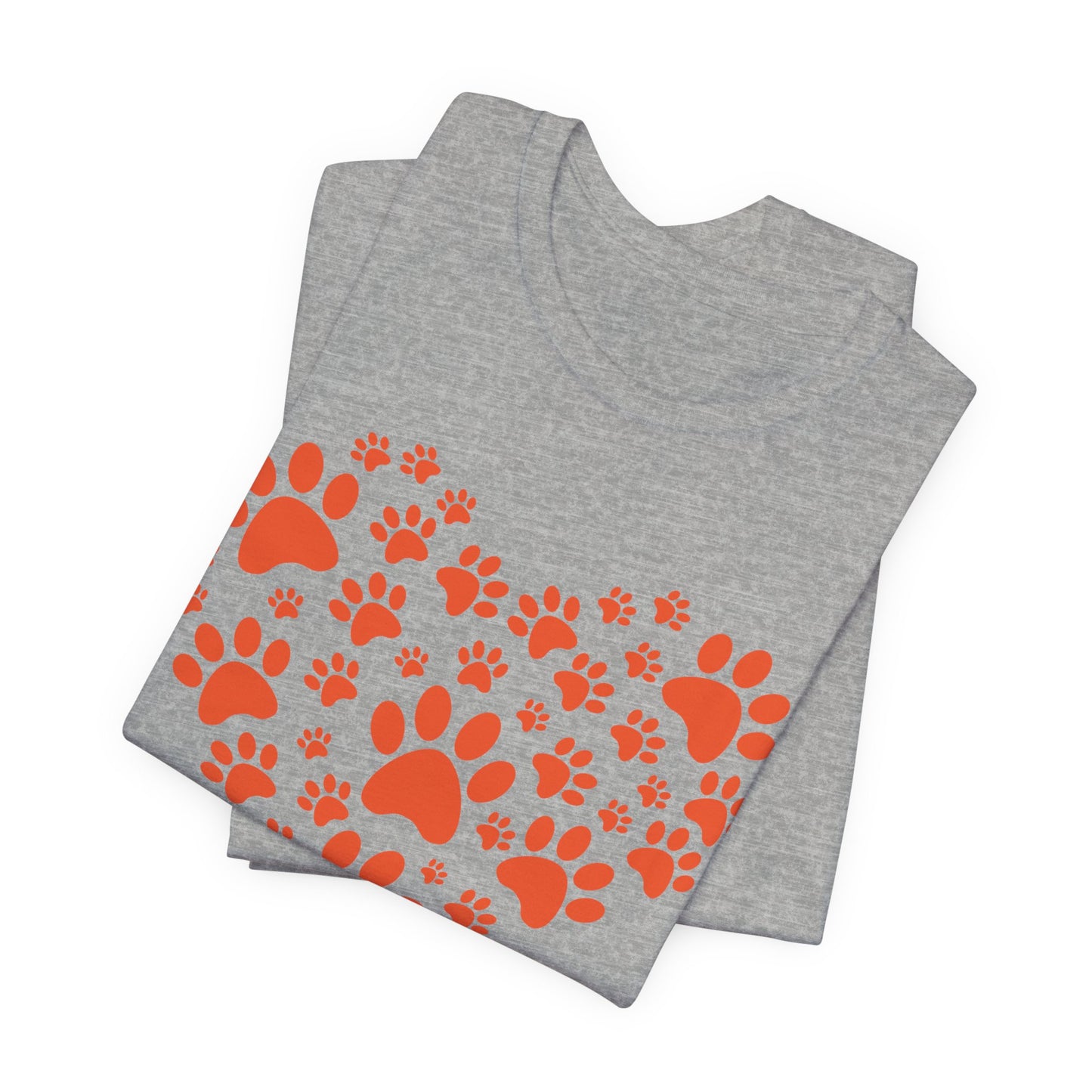 Dog Paw Heart Shirt – Dog Lover Paw Print Heart Tee