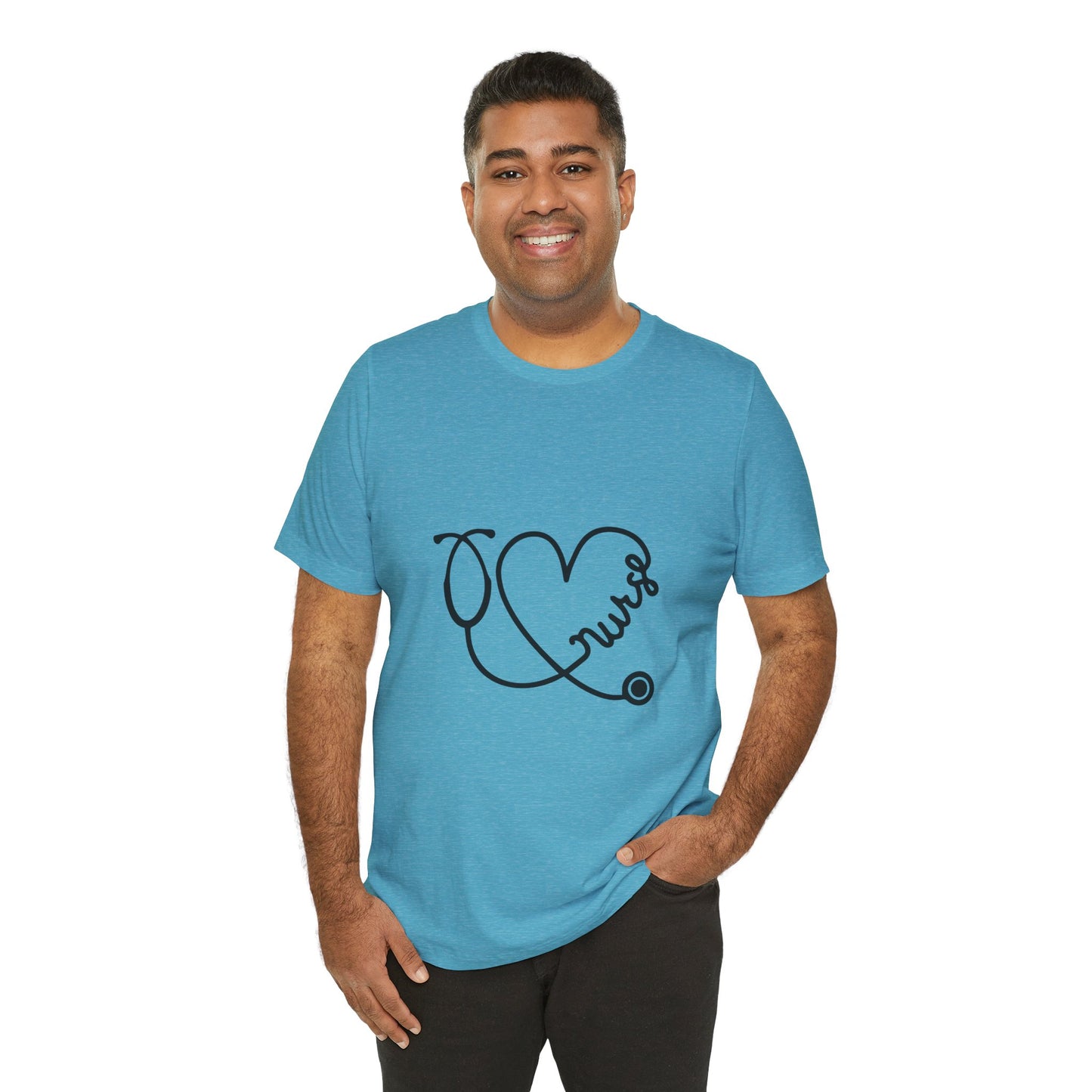 Nurse Heart Stethoscope T-Shirt — Cute Medical Gift Tee for Nurses