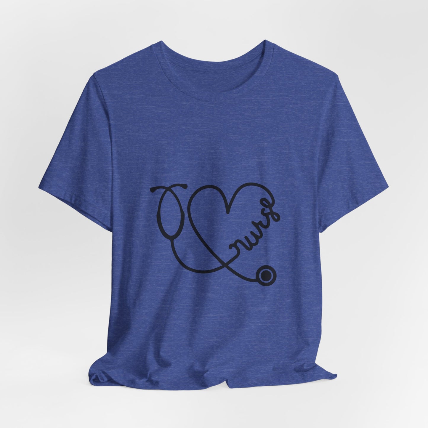 Nurse Heart Stethoscope T-Shirt — Cute Medical Gift Tee for Nurses